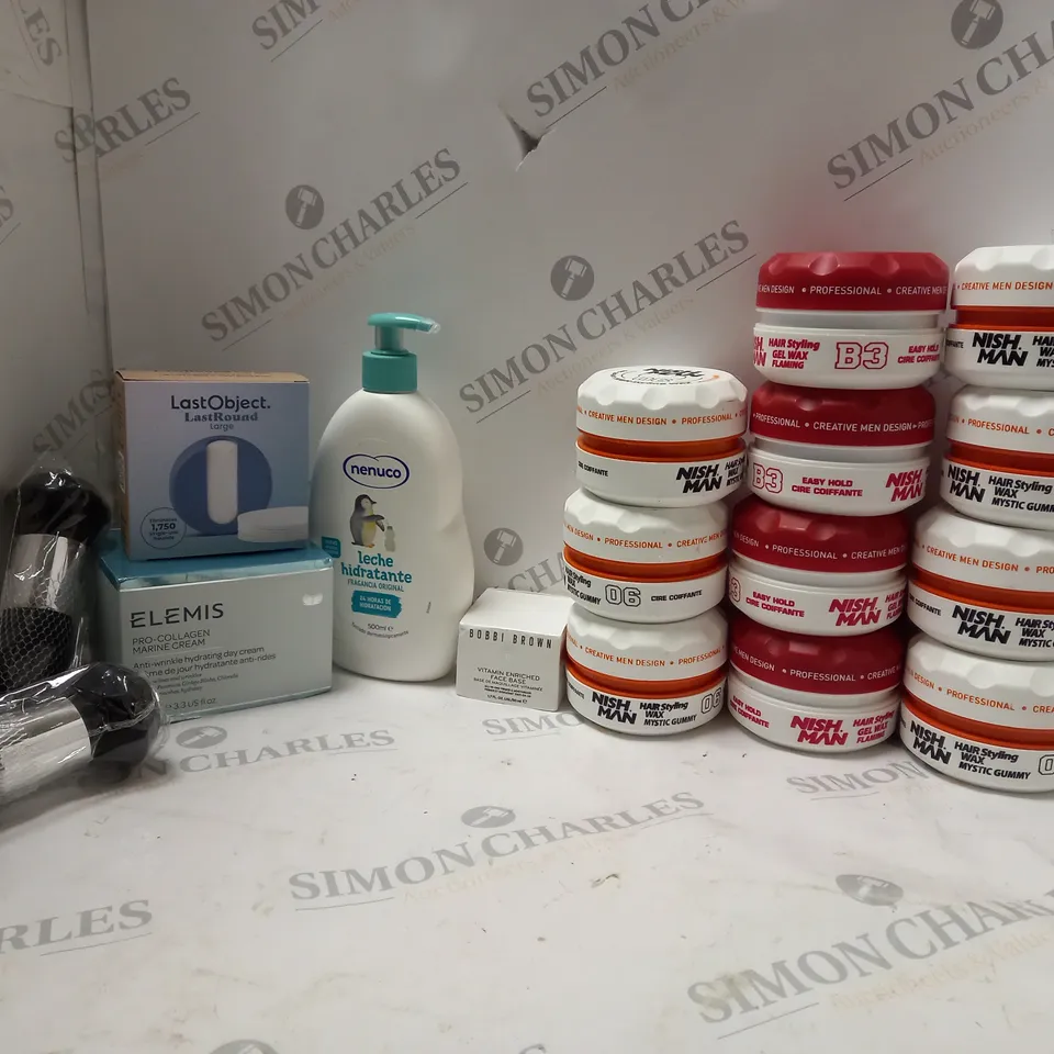 LOT OF HOUSEHOLD ITEMS TO INCLUDE HAIR STYLING GEL WAX, ETC