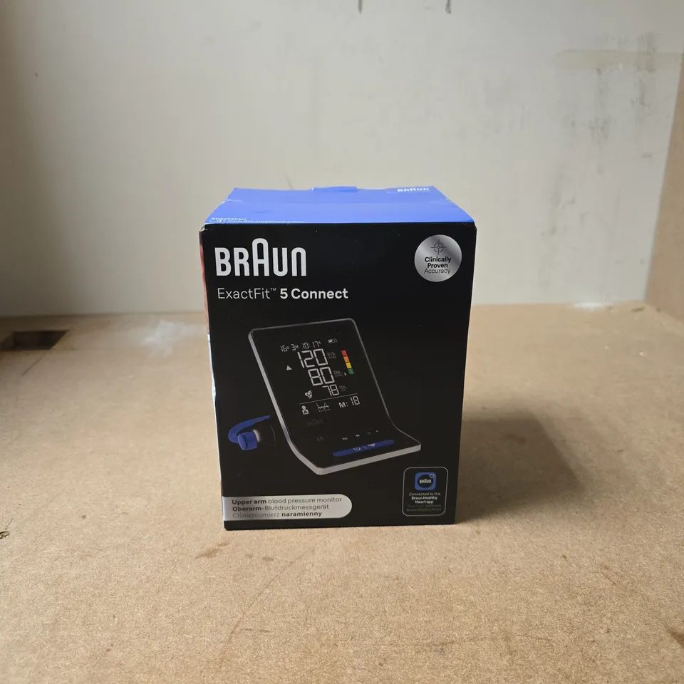 BRAUN EXACTFIT 5 CONNECT UPPER ARM BLOOD PRESSURE MONITOR 