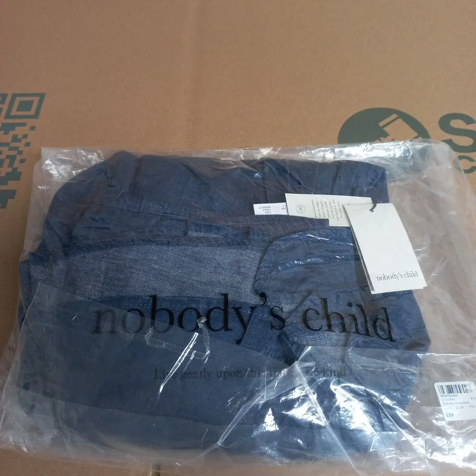 NOBODY'S CHILD TULLA MINI DENIM DRESS – BLUE, UK 12 (EU 40, US 4)