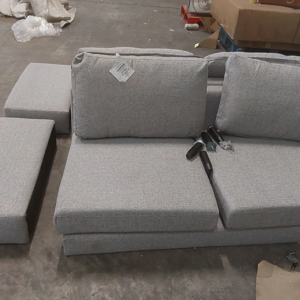 DESIGNER FABRIC MODULAR SOFA PARTS - PARTS ONLY (2 ITEMS)