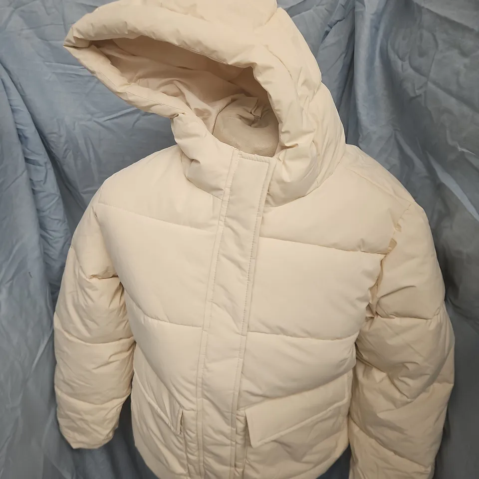 MANGO KIDS PADDED JACKET – UK12 (EU 152) – BEIGE, HOODED