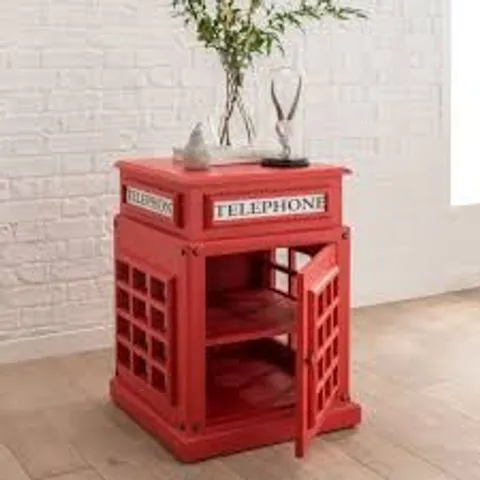 BOXED HOMESDIRECT365 UNIQUE RED SIDE TABLE