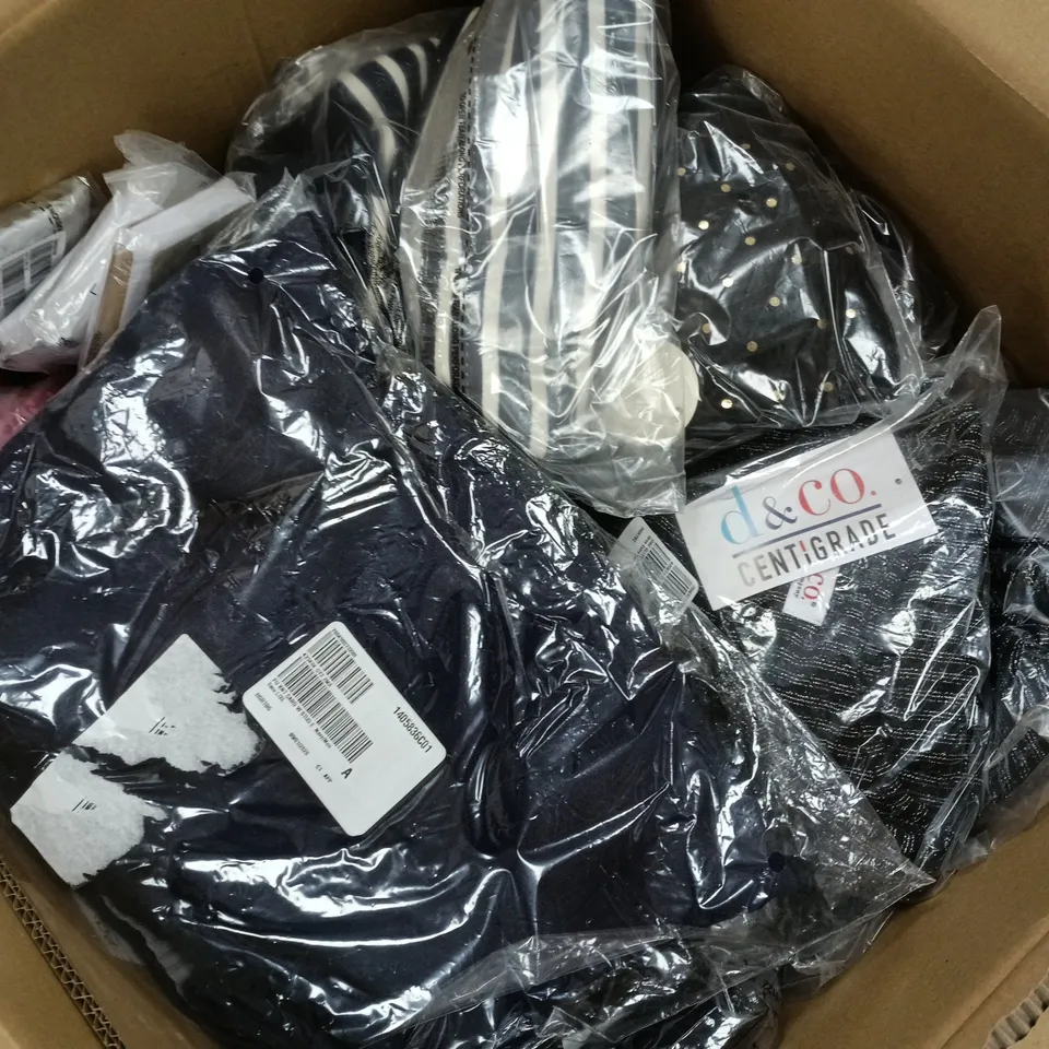 APPROXIMATELY 30 ASSORTED CLOTHING ITEMS IN VARIOUS SIZES, COLOURS & STYLES TO INCLUDE BRANDS SUCH AS RUTH LANGSFORD, MONSOON, CENTIGRADE, ETC - COLLECTION ONLY