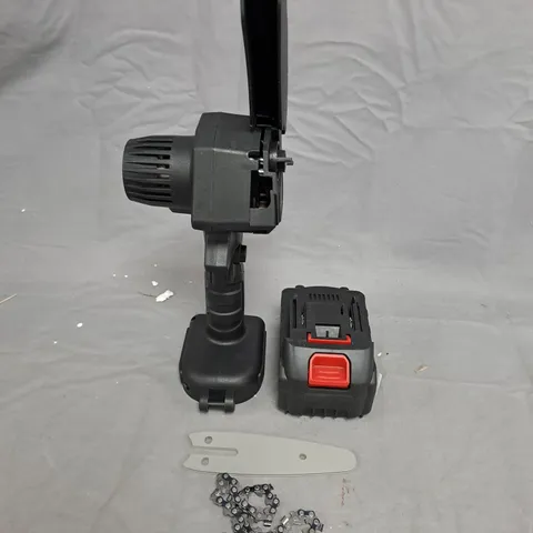Cordless Mini Chainsaw with Battery Pack and Accessories