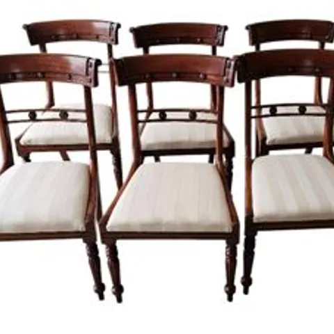 REGENCY MAHOGANY PERIOD  CUSHIONED DINING CHAIRS