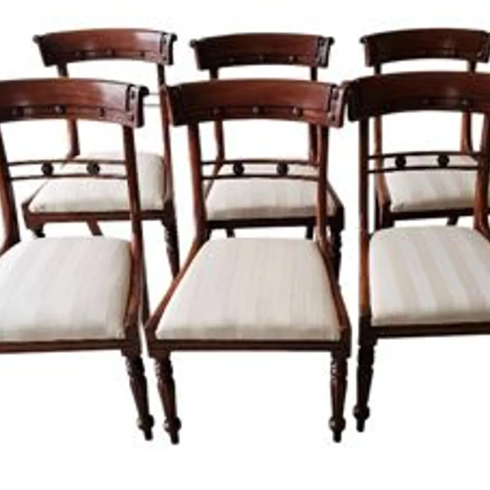 REGENCY MAHOGANY PERIOD  CUSHIONED DINING CHAIRS RRP £2574