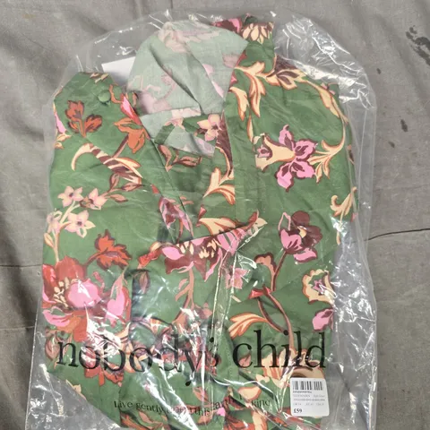NOBODY'S CHILD ALEXA MIDI DRESS SAVANNA SARASA IN GREEN SIZE UK 14
