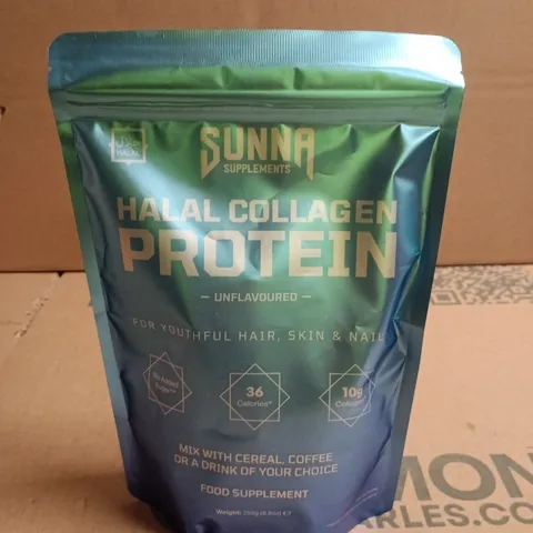 SUNNA SUPPLEMENTS HALAL COLLAGEN PROTEIN – UNFLAVOURED, 250G