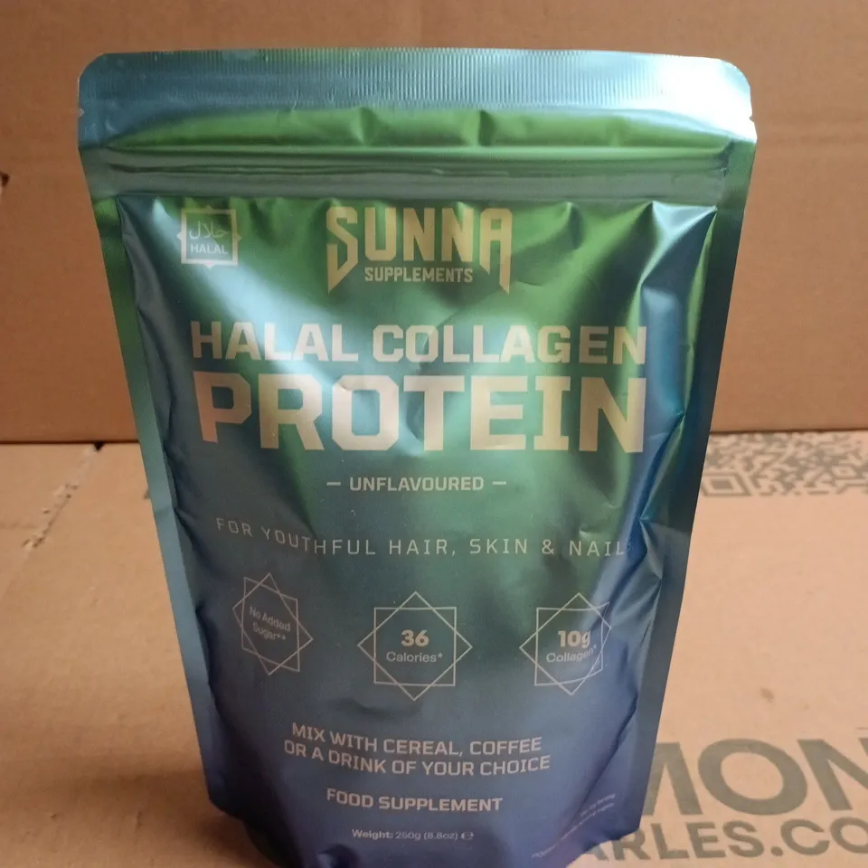 SUNNA SUPPLEMENTS HALAL COLLAGEN PROTEIN – UNFLAVOURED, 250G