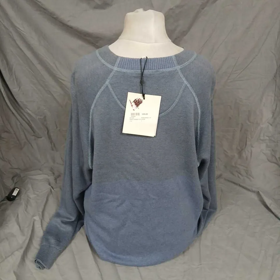 KENZO GARMENT-DYED SWEATSHIRT – GREY – SIZE S