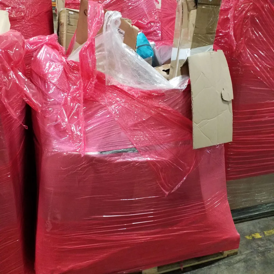 PALLET OF ASSORTED PRODUCTS INCLUDING POP UP TENT, DRYING RACK, PORTABLE BARBECUE, MESH CHAIR, ELECTRIC CLOTHES DRYER