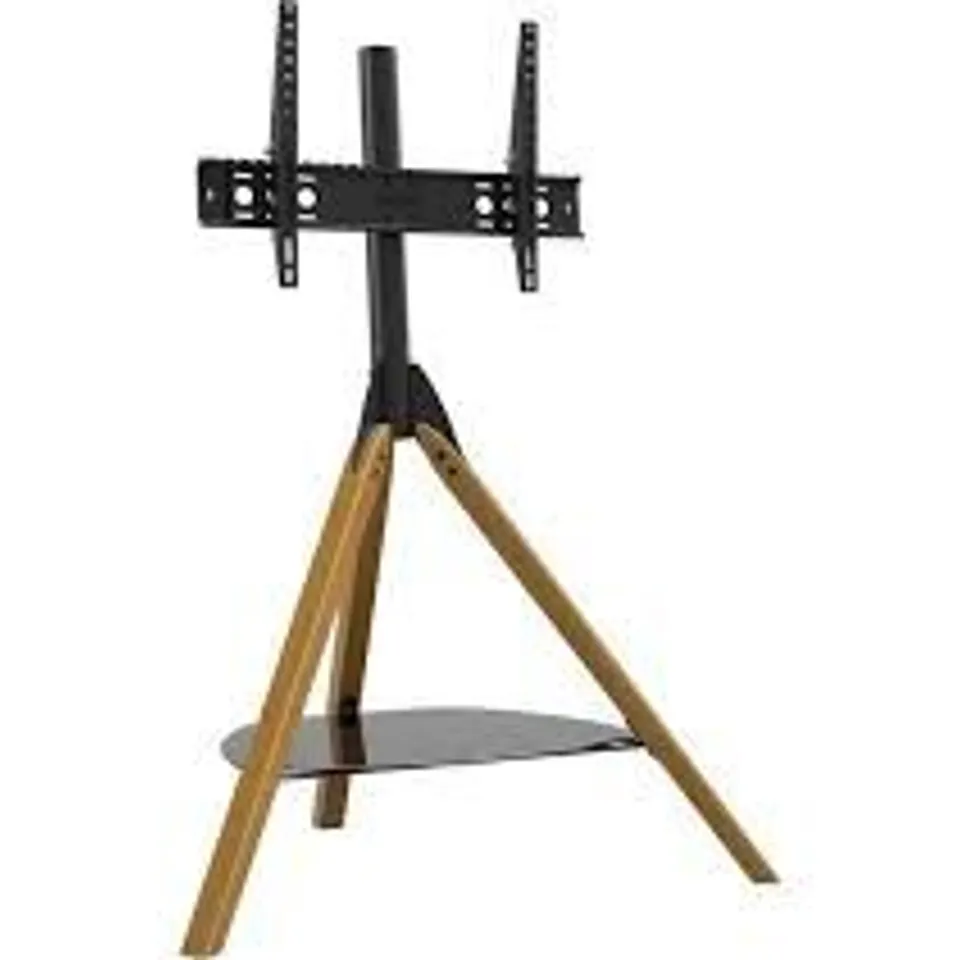 BOXED AVF HOXTON FSL1000HOXLWB 1000mm TV STAND WITH BRACKET FOR UP TO 70” TVS - LIGHT WOOD & BLACK (1 BOX)