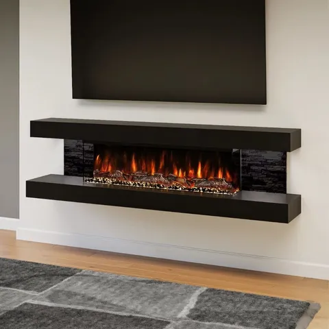 BOXED VEGAS 6FT FULLY ASSEMBLED WALL MOUNTED ELECTRIC FIREPLACE (1 BOX)
