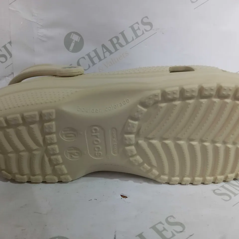 BOXED PAIR OF CLASSIC CROCS IN BONE - UK M9/W10