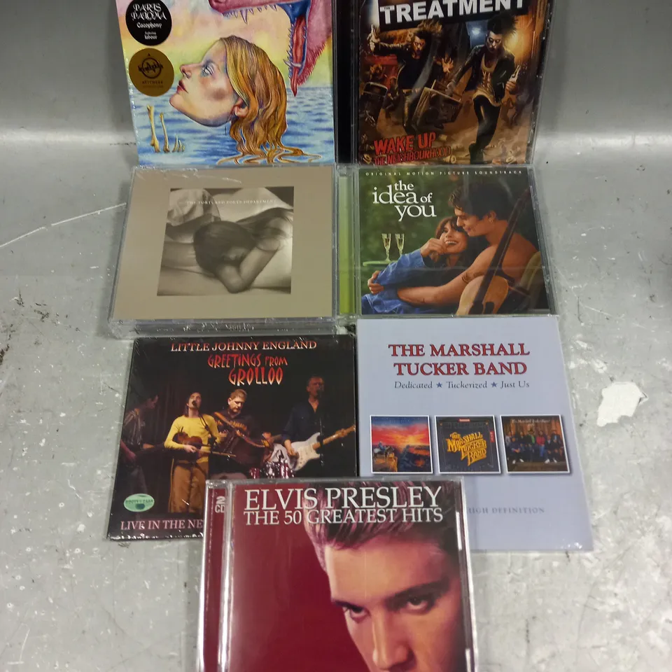 APPROXIMATELY 25 ASSORTED CD ALBUMS TO INCLUDE TAYLOR SWIFT, ELVIS PRESLEY, THE MARSHALL TUCKER BAND ETC 