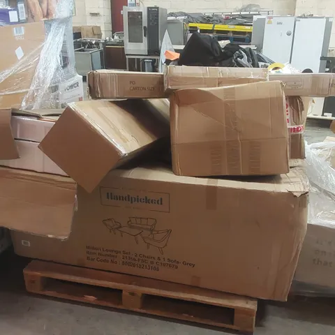 PALLET CONTAINING A LARGE QUANTITY OF ASSORTED FURNITURE ITEMS ECT