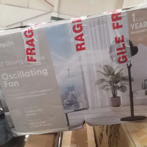 BOXED KEPLIN 10" STRONG AIRFLOW OSCILLATING FAN - BLACK