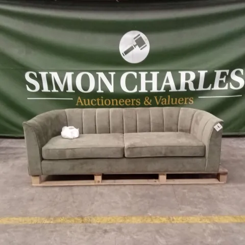 GUILD 3 SEATER FABRIC SOFA - OLIVE