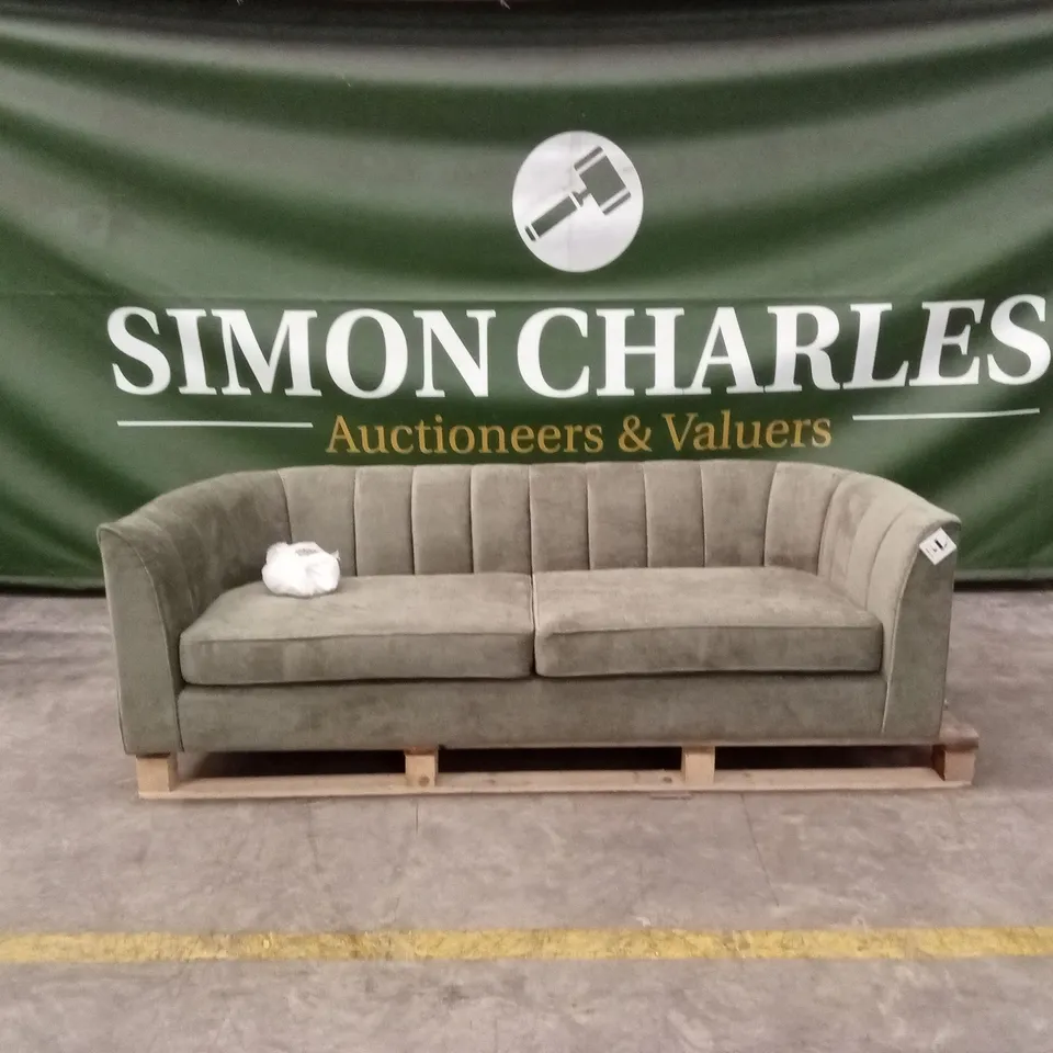GUILD 3 SEATER FABRIC SOFA - OLIVE RRP £699
