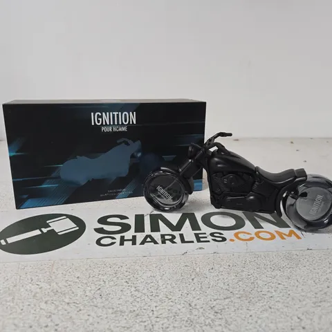 IGNITION POUR HOMME – FRAGRANCE IN MOTORCYCLE-SHAPED BOTTLE (BOXED) 30ML