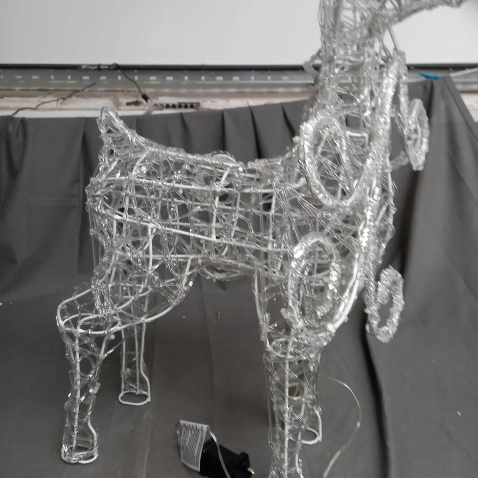 OUTDOOR SPUN ACRYLIC STANDING REINDEER  RRP £69.99