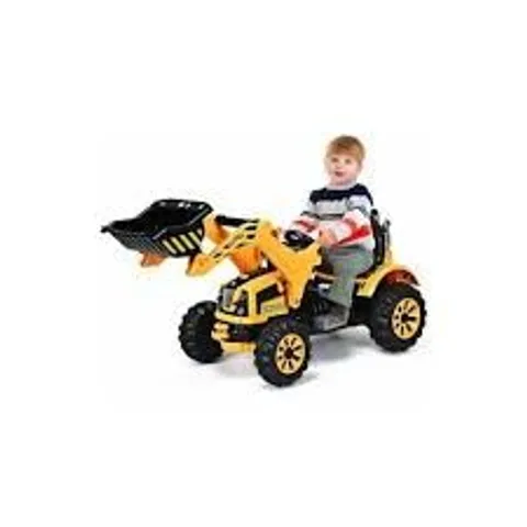 BOXED COSTWAY 12V BATTERY POWERED KIDS RIDE ON EXCAVATOR WITH HORN AND SAFETY BELT - YELLOW