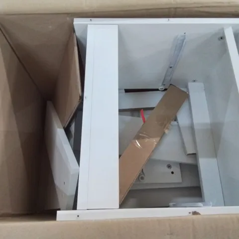 WHITE WOODEN BEDSIDE CABINET PARTS