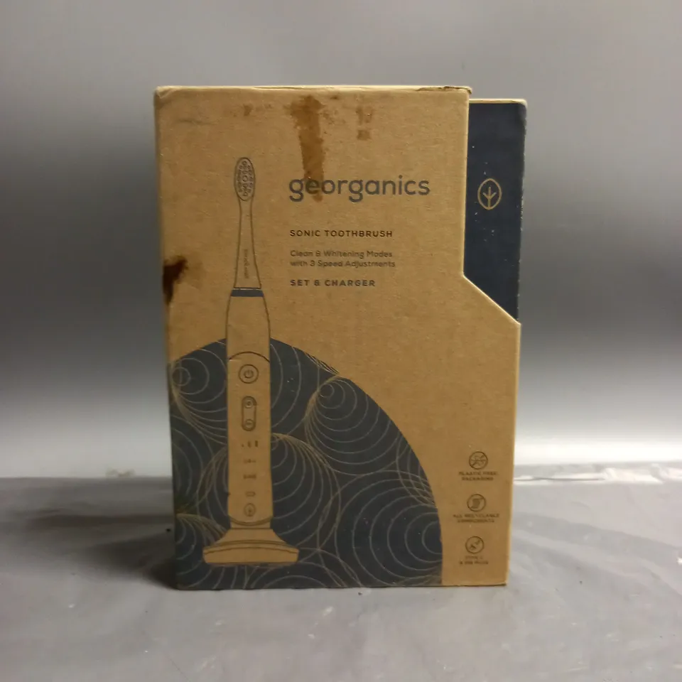 BOXED GEORGANICS SONIC TOOTHBRUSH IN WHITE