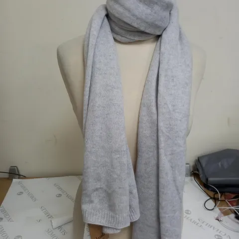 HUSH GREY MARL CASHMERE ONE SIZE SCARF 