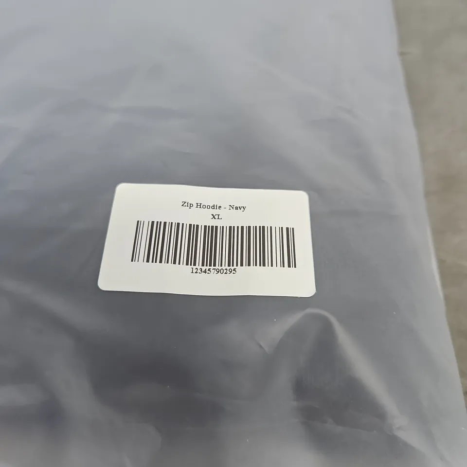 DESTRUCTIVE ZIPPED HOODIE NAVY XL BAGGED WITH TAGS