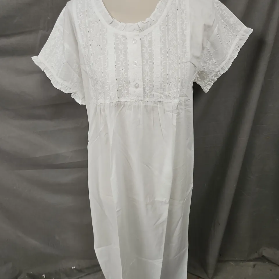POWELL CRAFT SERENA LADIES NIGHTDRESS IN WHITE SIZE ONE SIZE