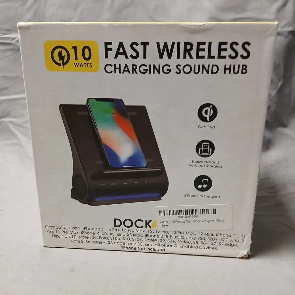 FAST WIRELESS CHARGING SOUND HUB DOCK – 10W, BOXED