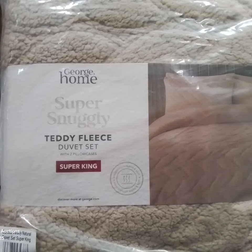 BAGGED SUPER SNUGGLY TEDDY FLEECE SUPERKING DUVET SET