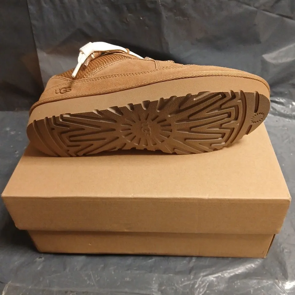 UGG BROWN SUEDE TRAINERS – CASUAL LOW-TOP UK 6