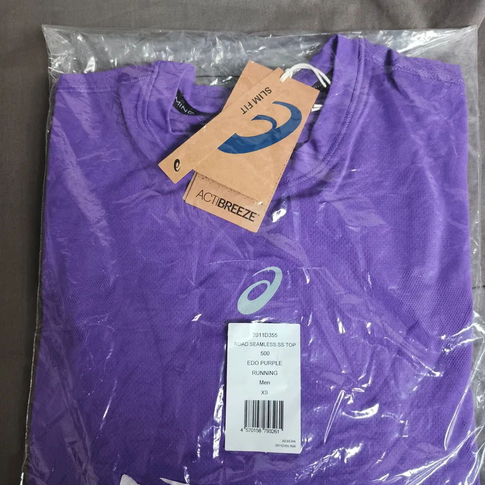ASICS ROAD SEAMLESS SS TOP – PURPLE (EDO PURPLE) – MEN UK XS