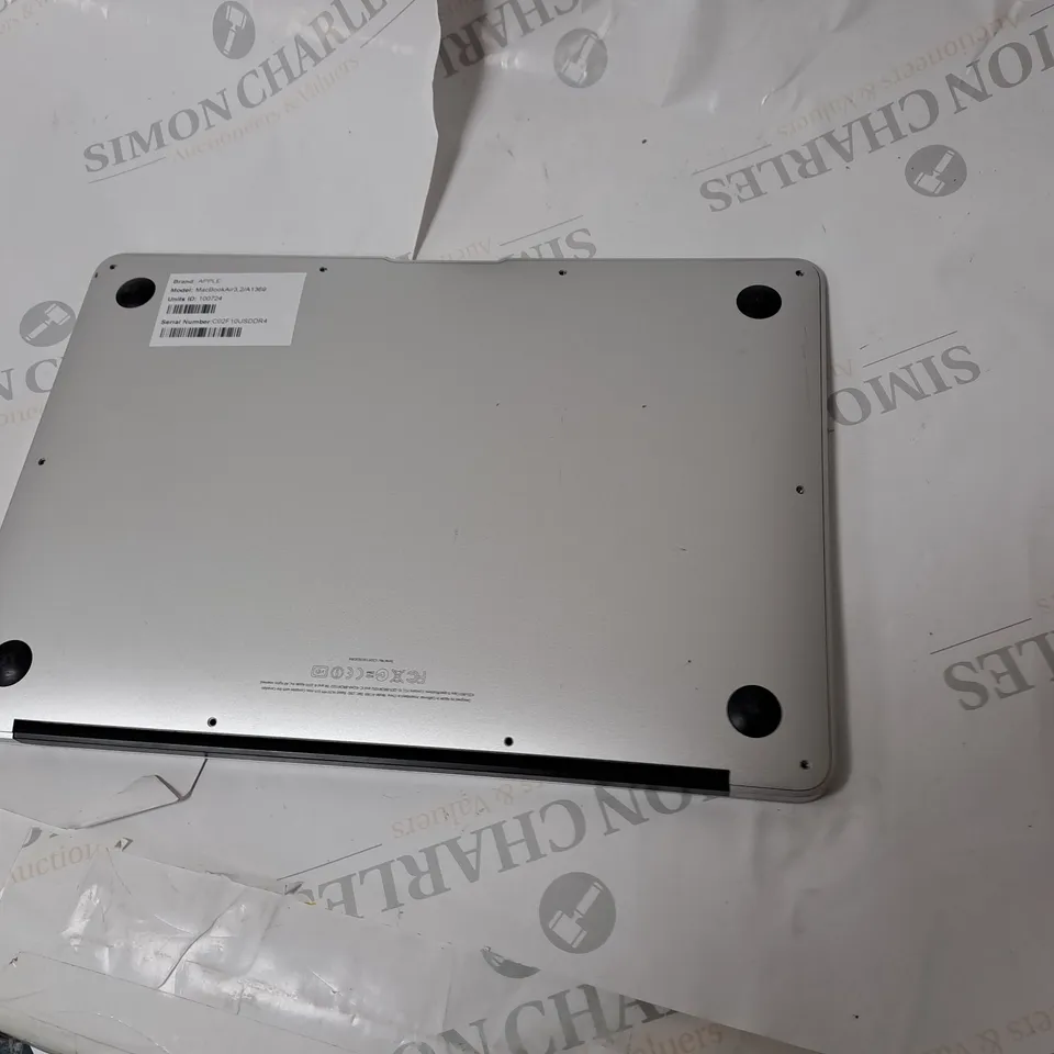 APPLE MAC BOOK AIR3 2/A1369 SERIAL # C02F10USDDR4