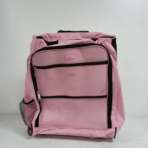 ATX PINK SUITCASE – FRONT POCKET & MESH SIDE POCKET