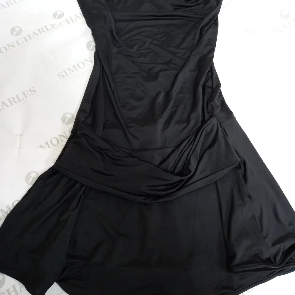 OH POLLY OVERHEAD STRAP DRESS IN BLACK - UK 8