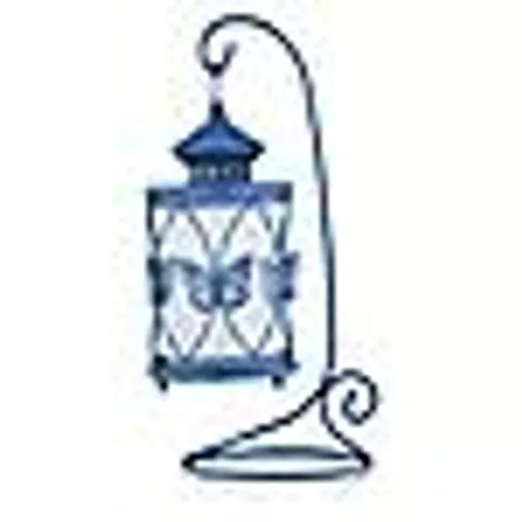 GARDEN STORIES TIMELESS BUTTERFLY HANGING LANTERN BLUE