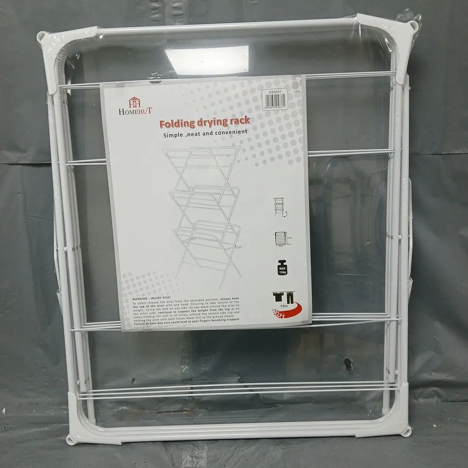 SEALED HOMEHUT FOLDING DRYING RACK - COLLECTION ONLY 
