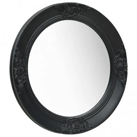 BOXED VIDAXL WALL MIRROR BAROQUE STYLE 50CM BLACK