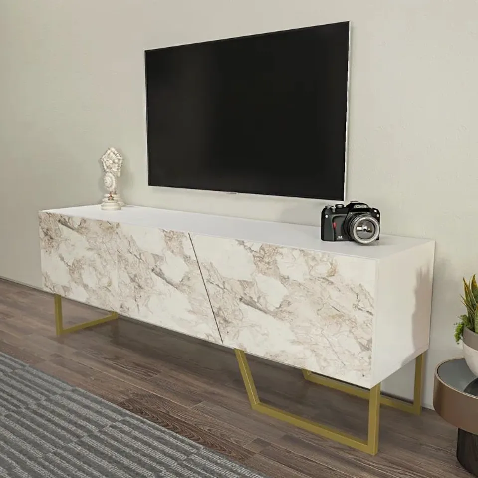 BOXED STHILAIRE TV STAND FOR TV'S UP TO 60" (1 BOX)