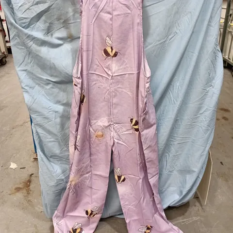 LADIES' LAVENDER PINK BEE PRINT DRESS – UK SIZE L (ORIGINAL: L)