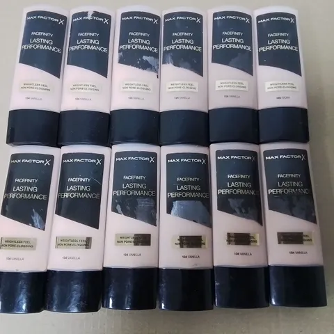 LOT OF 12 MAX FACTOR X FACEFINITY LASTING PERFORMANCE - 104 VANILLA 