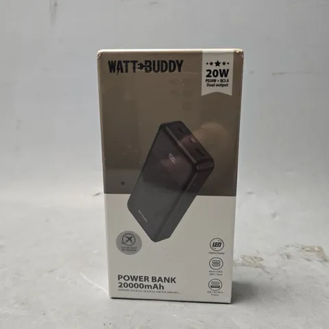 SEALED WATT BUDDY POWER BANK 20000MAH 