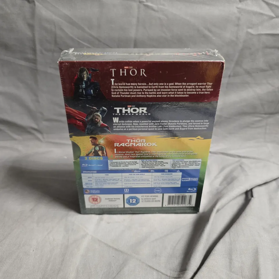 THOR 3-MOVIE COLLECTION BLU-RAY BOX SET (THOR, THE DARK WORLD & RAGNAROK)