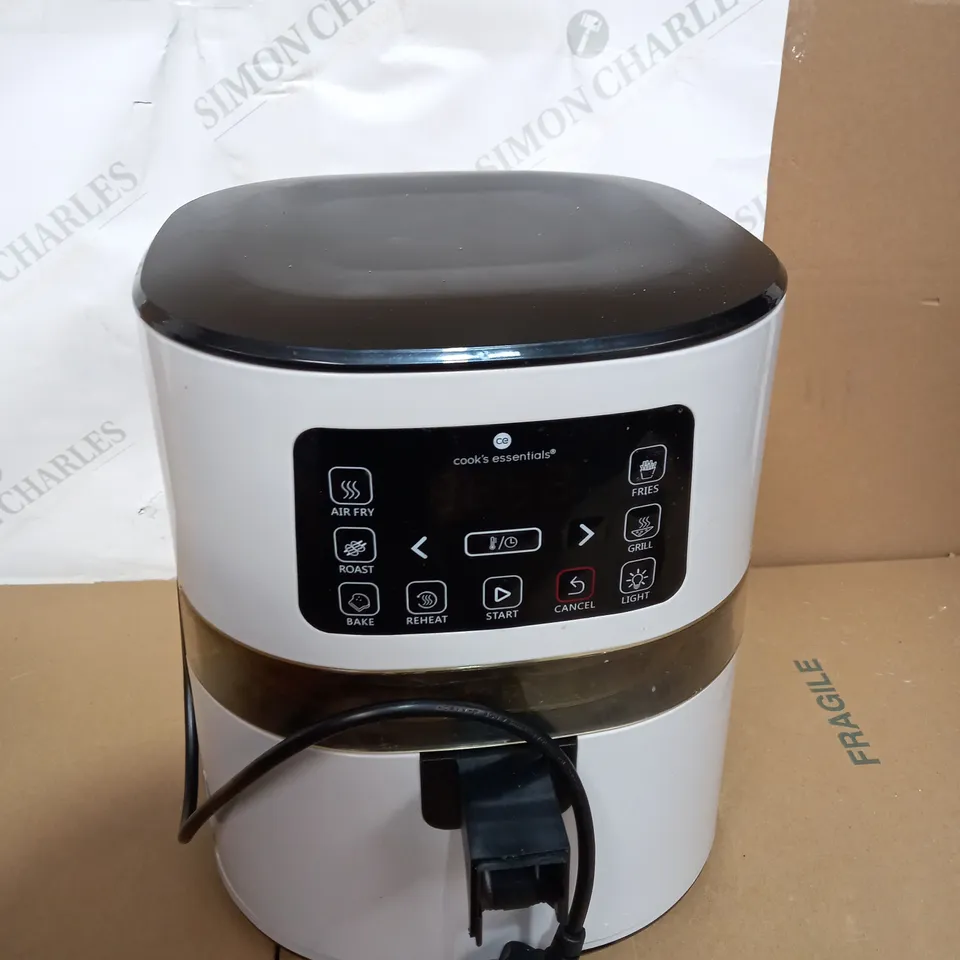 COOK'S ESSENTIALS 4.0L AIR FRYER WITH DIGITAL TOUCHSCREEN & VIEWING SCREEN - COOL GREY