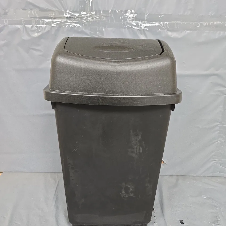 25L BLACK PLASTIC BIN