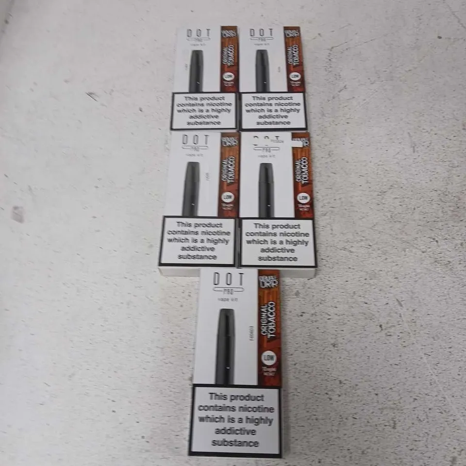 BOX OF APPROXIMATELY 35 ASSORTED E-CIGARETTES AND COMPONENTS TO INCLUDE: DOT PRO VAPE KITS 