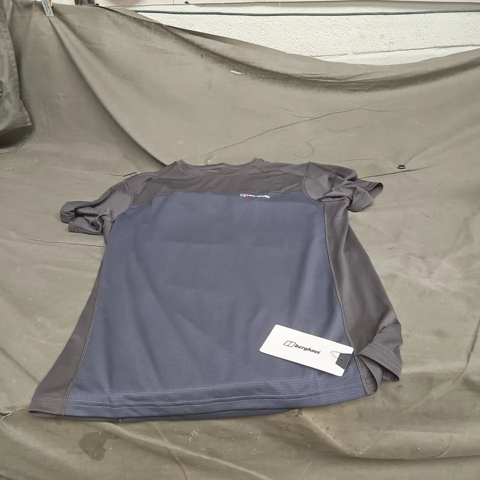 BERGHAUS EXPLORER 2.0 T SHIRT GREY/DARK GREY LARGE WITH TAGS